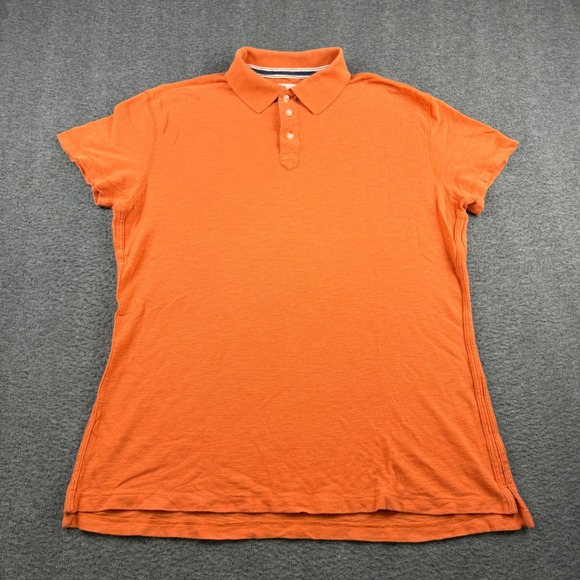 Red Camel Tops - Red Camel Orange Polo Shirt Women's Large Short Sleeve Cotton Casual Preppy Top